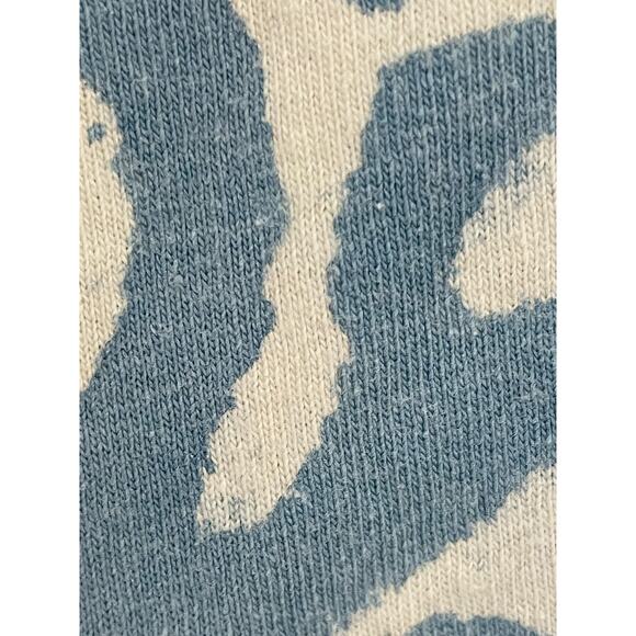 Handmade Scroll Blue Cross Dyed silk-screen Tunic L/XL - Picture 7 of 8